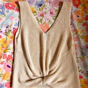 Woven wrap front tank top 🦋